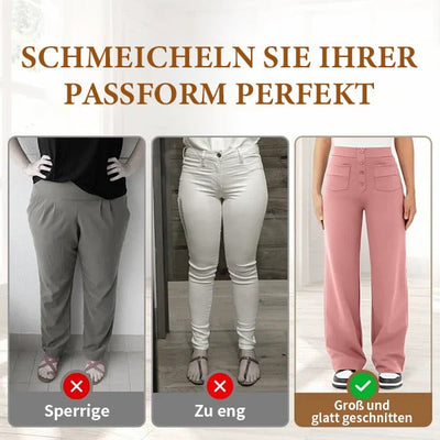 UNNA - ELASTISCHE FREIZEITHOSE MIT HOHEM BUND