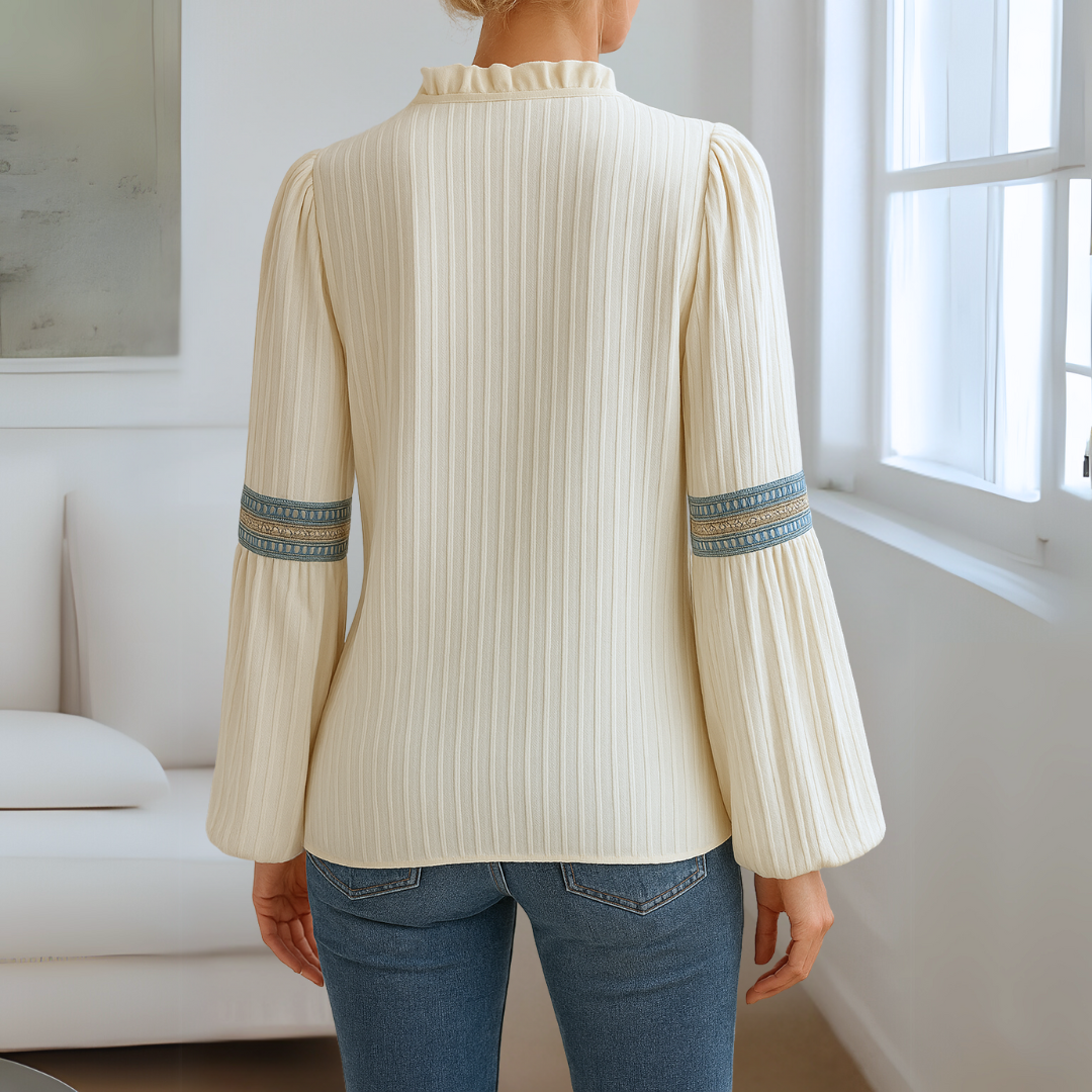 Petra™ | Spitzenbluse mit V-Ausschnitt