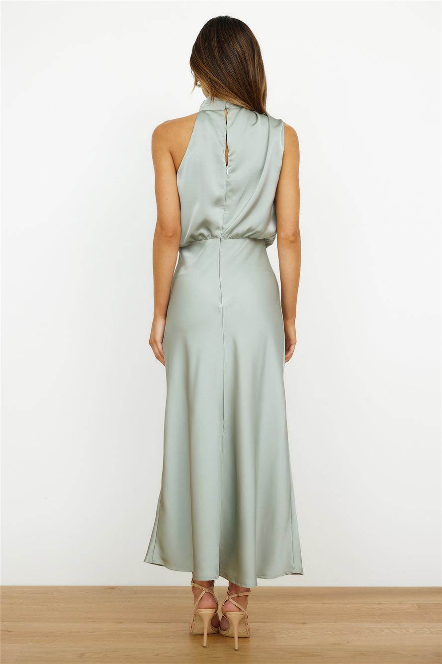 Desislava | Elegantes Midikleid mit asymmetrischem Rundhalsausschnitt