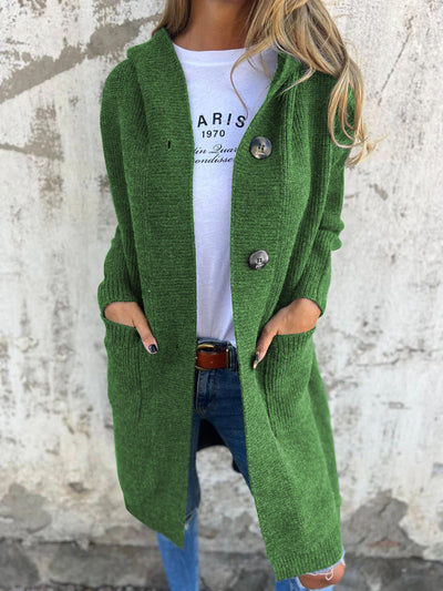 Schicke weiche Strickjacke mit Print für Damen