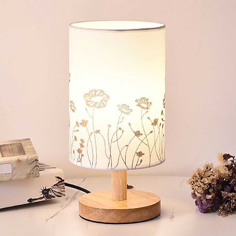 Printelle – Elegante Nachttischlampe mit künstlerischer Stofftextur