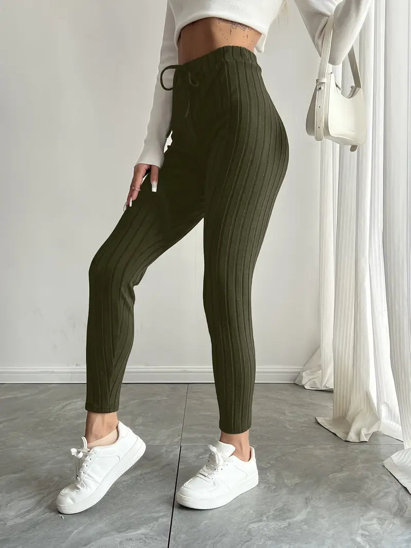 Athena - Hochelastische gerippte Damen-Leggings