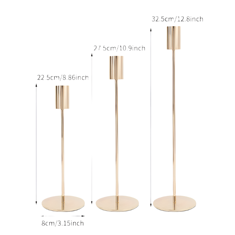 GlowThorne 3-teiliges dekoratives Kerzenständer-Set