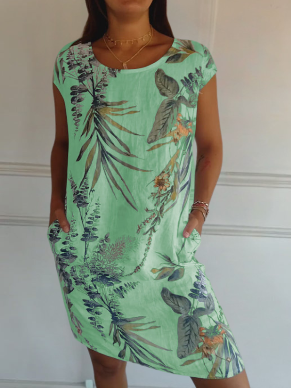 CINDY - GERADES KLEID MIT PRINT