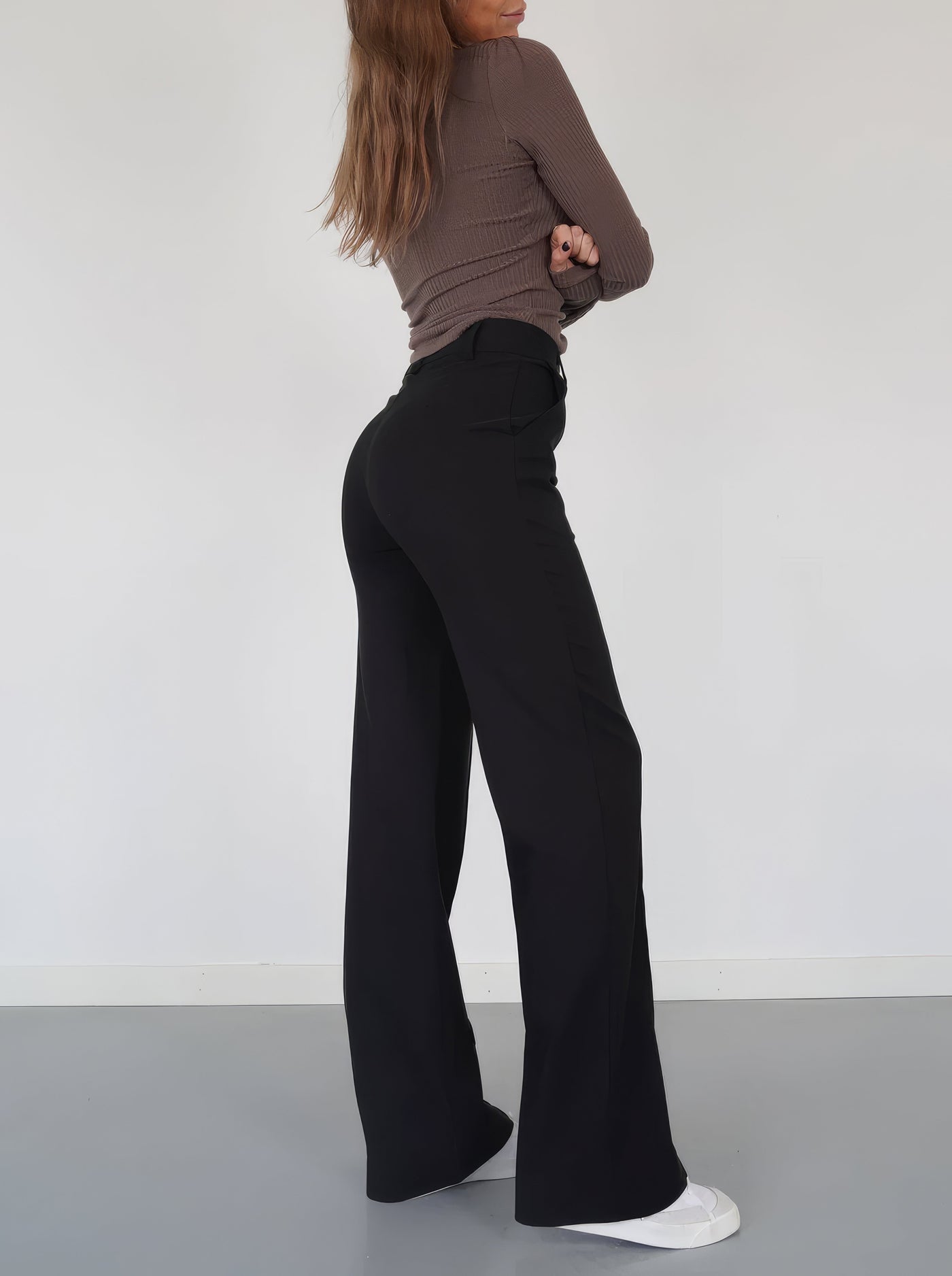 Talia - Elegante Hose mit hoher Taille und weitem Bein