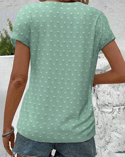 WILHELMINE - BLUSE MIT V-AUSSCHNITT UND KNÖPFEN