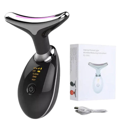 GlowLift – Anti-Falten Gesichtsstraffungs-Massagegerät mit LED-Lichttherapie für Gesicht und Hals