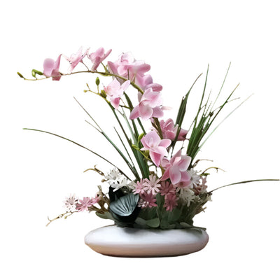 OrchidElegance künstliches Orchideensortiment – Lebensechte Blumenarrangement in einer modernen Vase