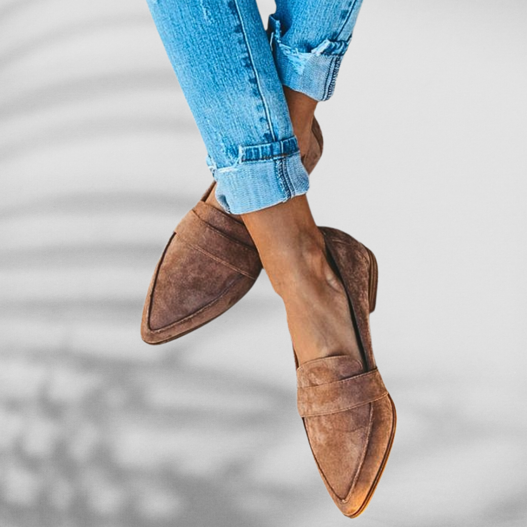 Leslie | Wildleder-Loafer mit spitzer Form