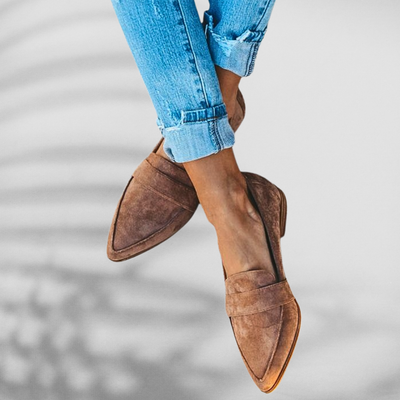 Leslie | Wildleder-Loafer mit spitzer Form