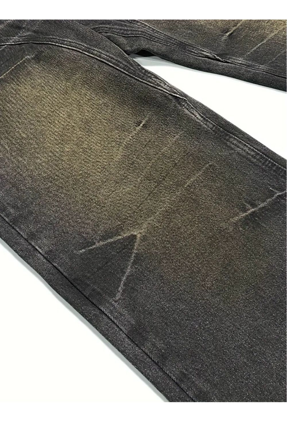 Coole, lässige, schwarze Baggy-Jeans für Männer