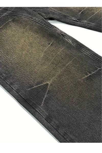 Coole, lässige, schwarze Baggy-Jeans für Männer