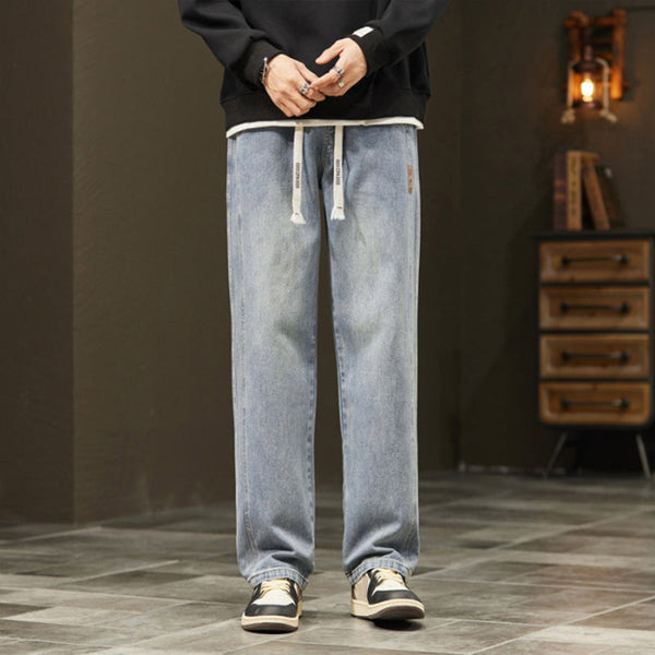 MIKE - GERADE JEANS IM JAPANISCHEN STIL