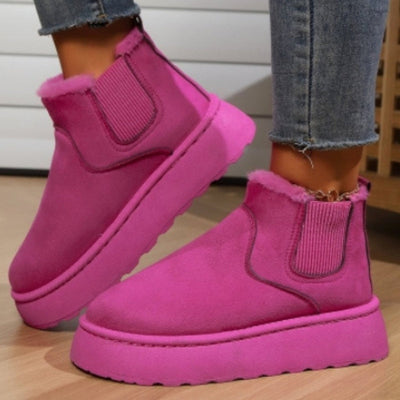 Maureen - Lässige Plüsch Stiefel