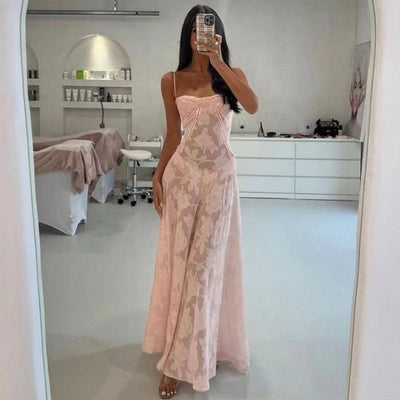 Chandrina - Transparentes Partykleid aus geblümter Spitze