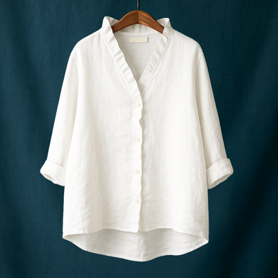 Joyce™ | Schlichte Bluse mit V-Ausschnitt