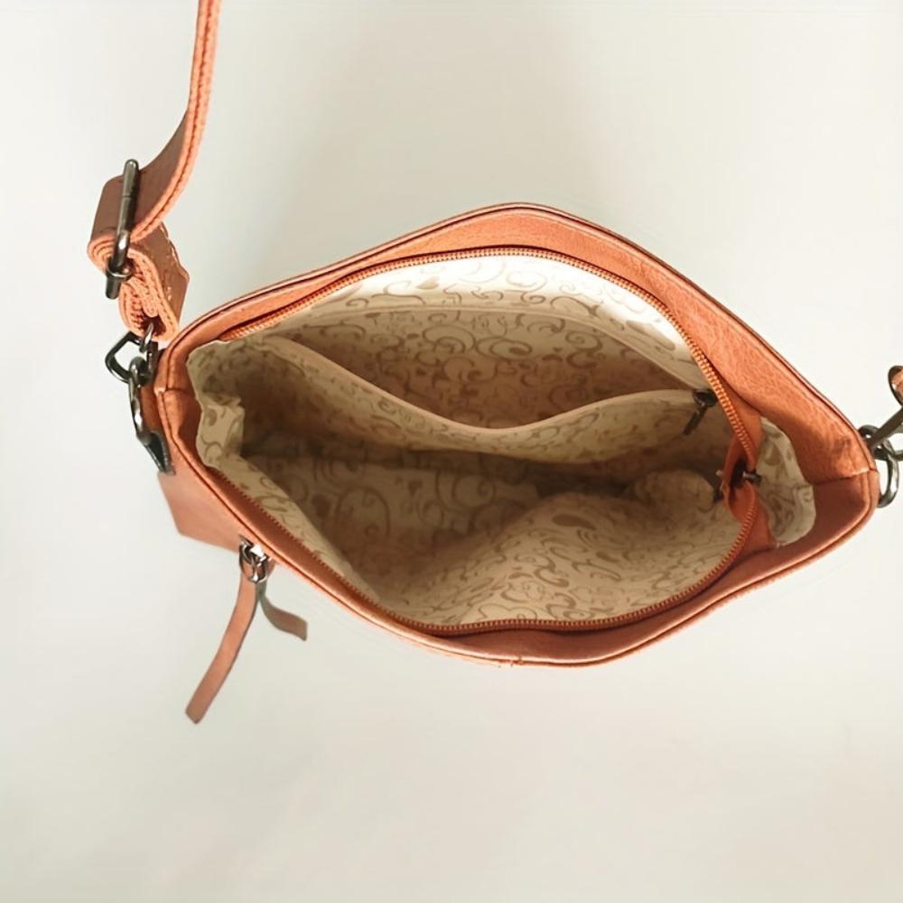 Lina | Vintage Schachbrett-Muster Umhängetasche