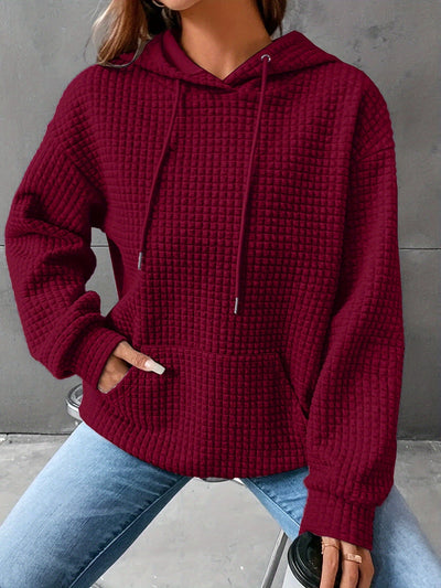 Léana™ | Texturiertes Kapuzen-Sweatshirt mit langen Ärmeln