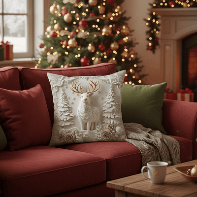 CozyFest – Weihnachtlich Gestalteter Kissenbezug Für Wohnkultur