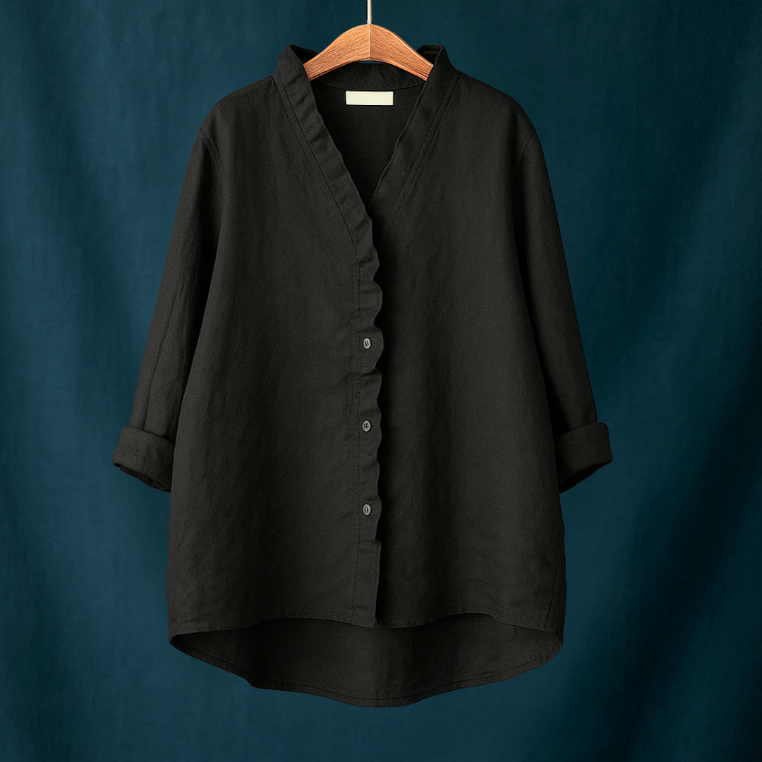 Joyce™ | Schlichte Bluse mit V-Ausschnitt
