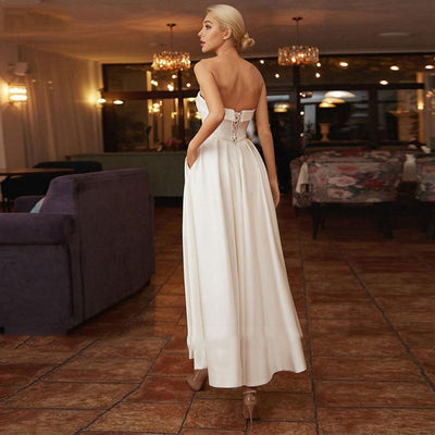 Valentina - Satin-Modekleid