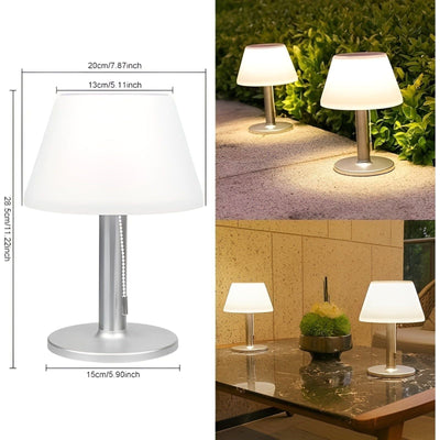 SunGlow – Elegante solide Tischlampe für Außenbereich Charme