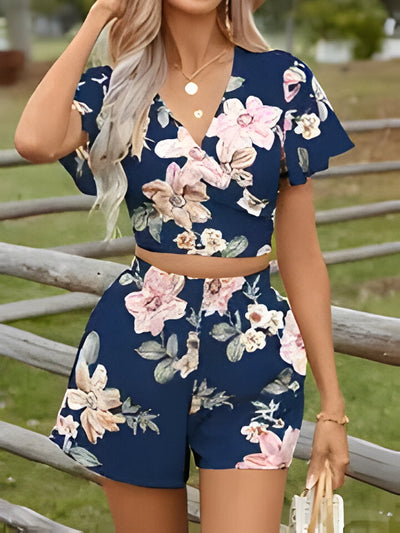 Maya | Tropische Shorts mit Blumendruck für Frauen