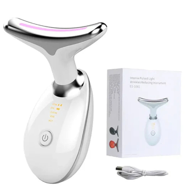 GlowLift – Anti-Falten Gesichtsstraffungs-Massagegerät mit LED-Lichttherapie für Gesicht und Hals