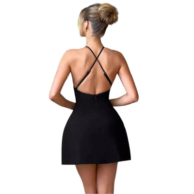 Zarella Verstellbares Haltern Mini-Kleid