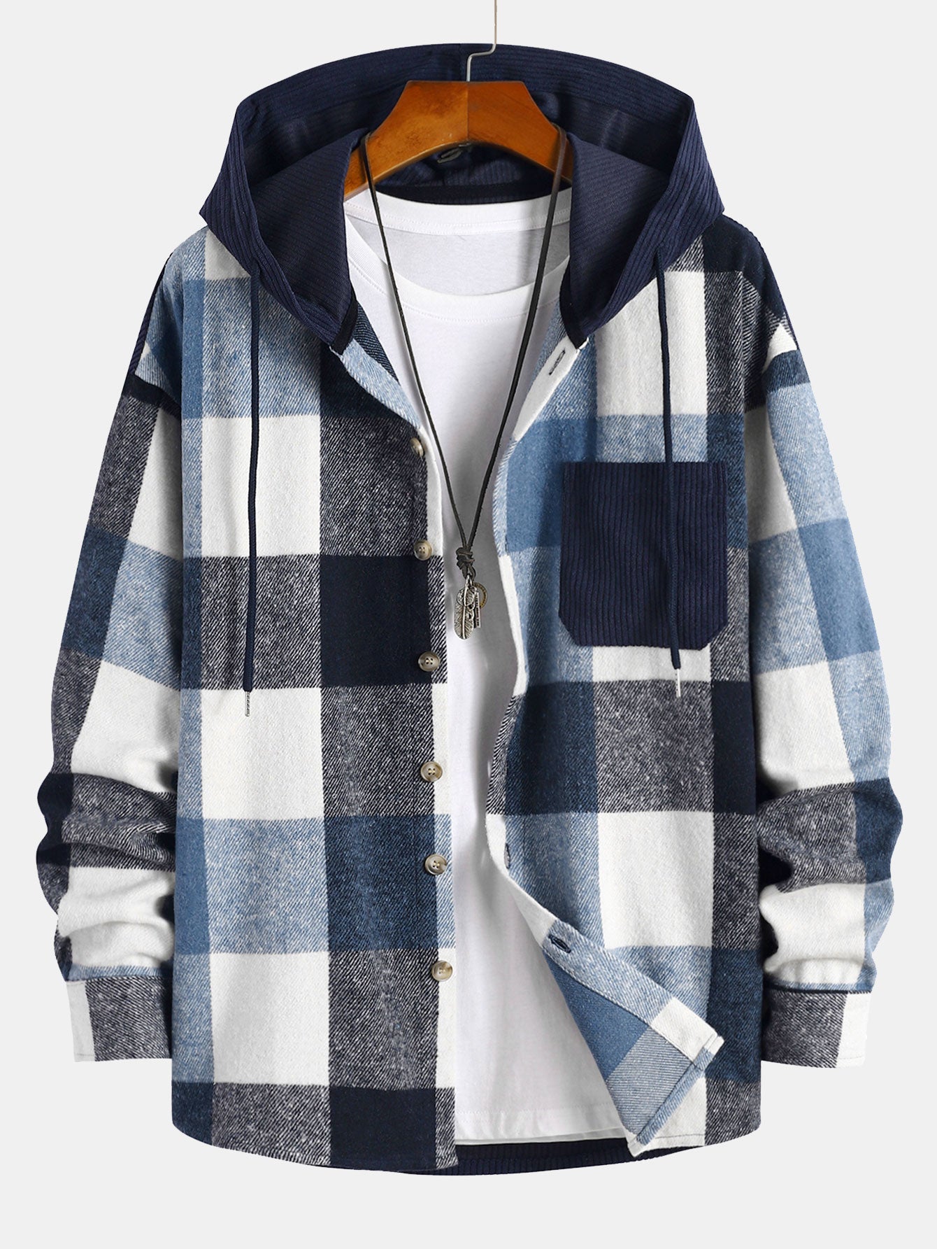 Gaston – Flanell Hemd Mit Kapuze