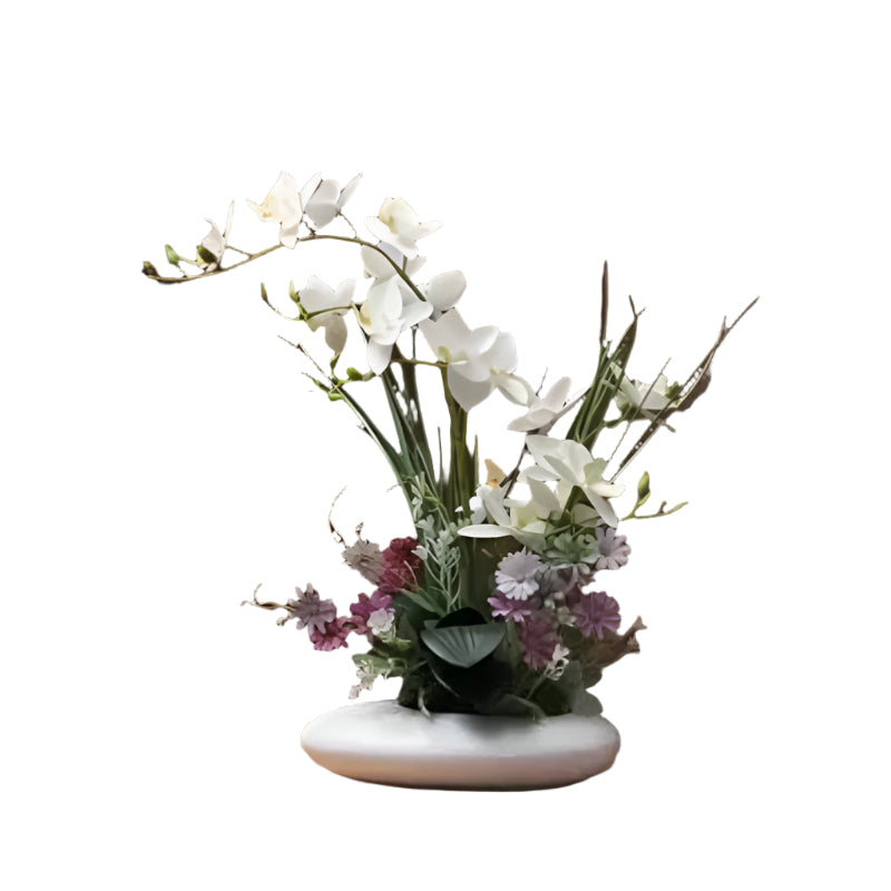 OrchidElegance künstliches Orchideensortiment – Lebensechte Blumenarrangement in einer modernen Vase