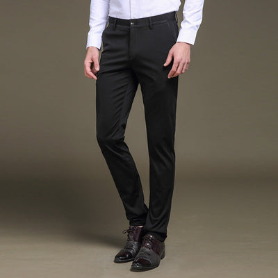 Elastische Anzughose mit hoher Taille für Herren