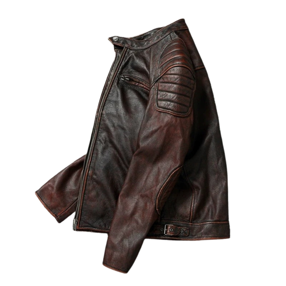 Jorge – Lederjacke Mit Frontreißverschluss