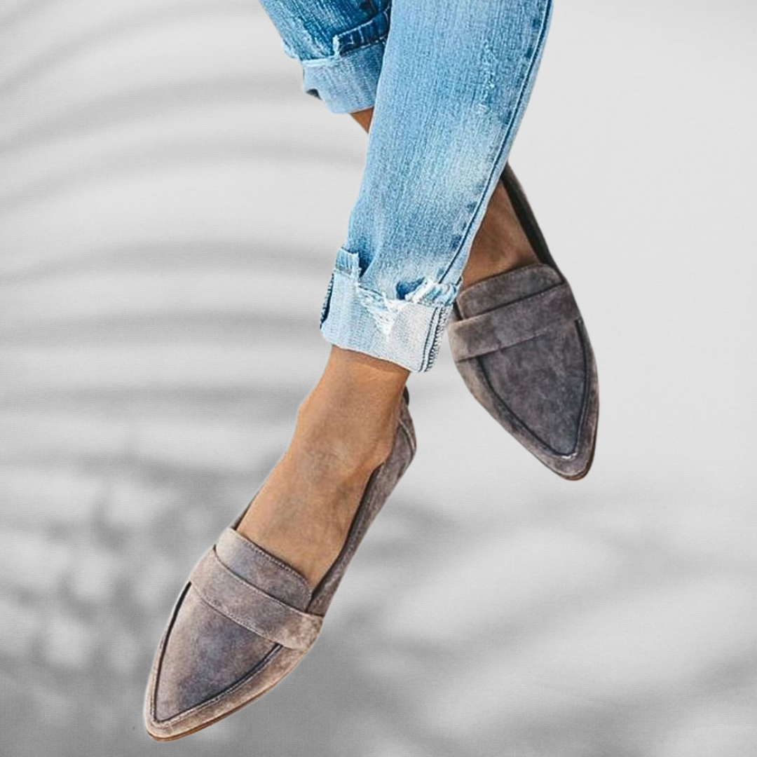 Leslie | Wildleder-Loafer mit spitzer Form