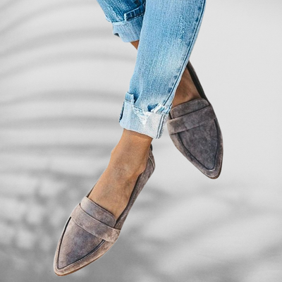 Leslie | Wildleder-Loafer mit spitzer Form