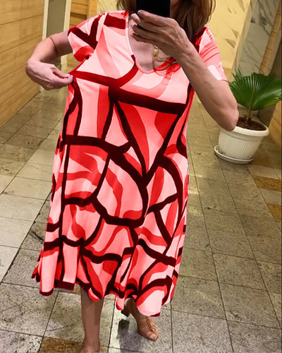 Tessa - Bedrucktes Kurzarmkleid