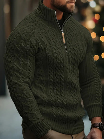 Rabada – Strickpullover Mit Halbem Reißverschluss Und Stehkragen