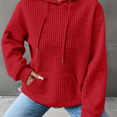 Léana™ | Texturiertes Kapuzen-Sweatshirt mit langen Ärmeln