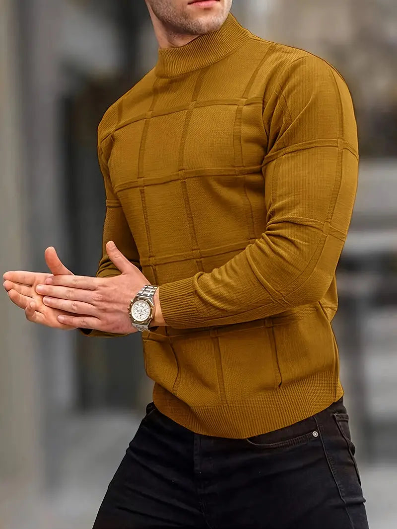 Nunzio - Komfortabel Gestrickt Rollkragen Pullover