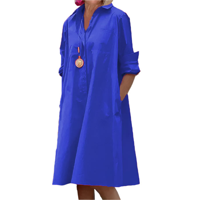 ÉlanChic elegante Hemdkleid für Frauen mit raffiniertem Stil