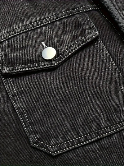 Geoffroy – Vintage Jeans Jacke Mit Fleece Futter
