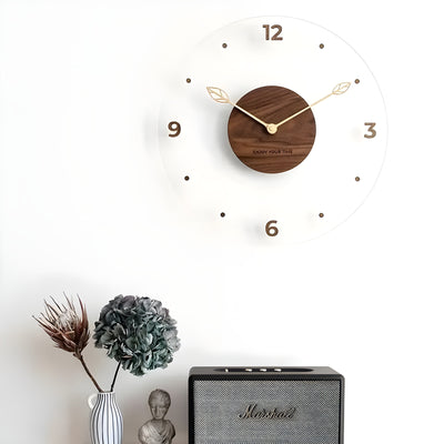 QuietWood – Minimalistische, geräuschlose Wanduhr mit schlichtem Design für jeden Raum