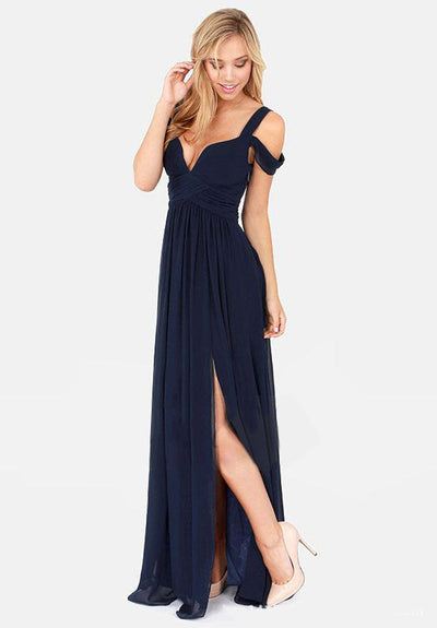 Amanda - Maxikleid mit Blumenfalten