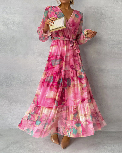 Aster - Elegantes Blumenmusterkleid