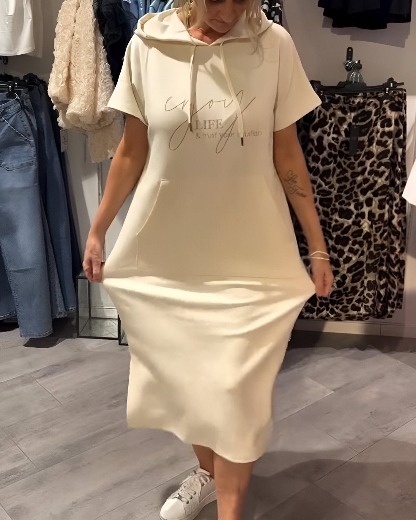 Saskia™ | Lässiges Hoodiekleid