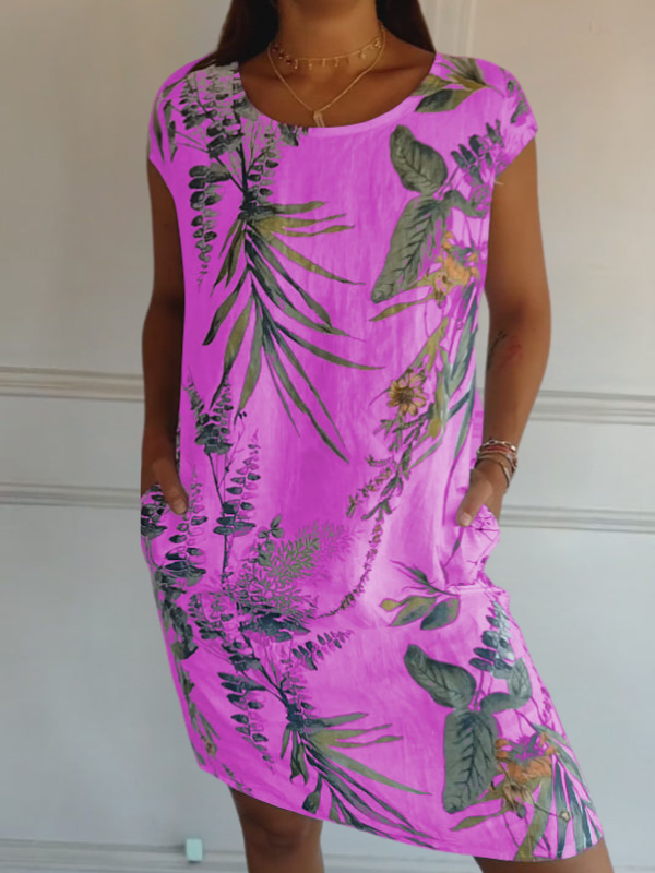 CINDY - GERADES KLEID MIT PRINT