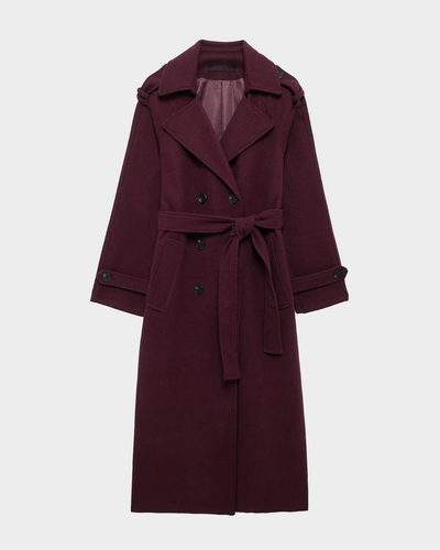 Amalia | Weinrot Trenchcoat