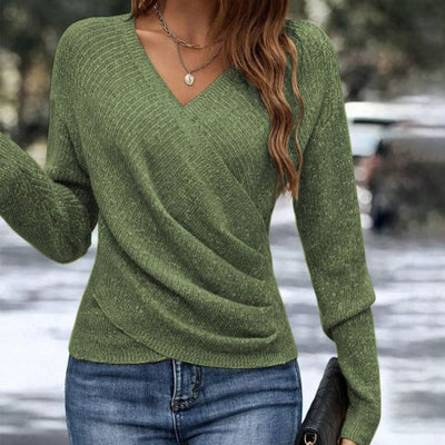 Federica – Strickpullover Mit Langen Ärmeln Und V-Ausschnitt
