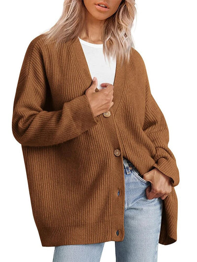 Lucy - Kaschmir-Strickjacke mit V-Ausschnitt
