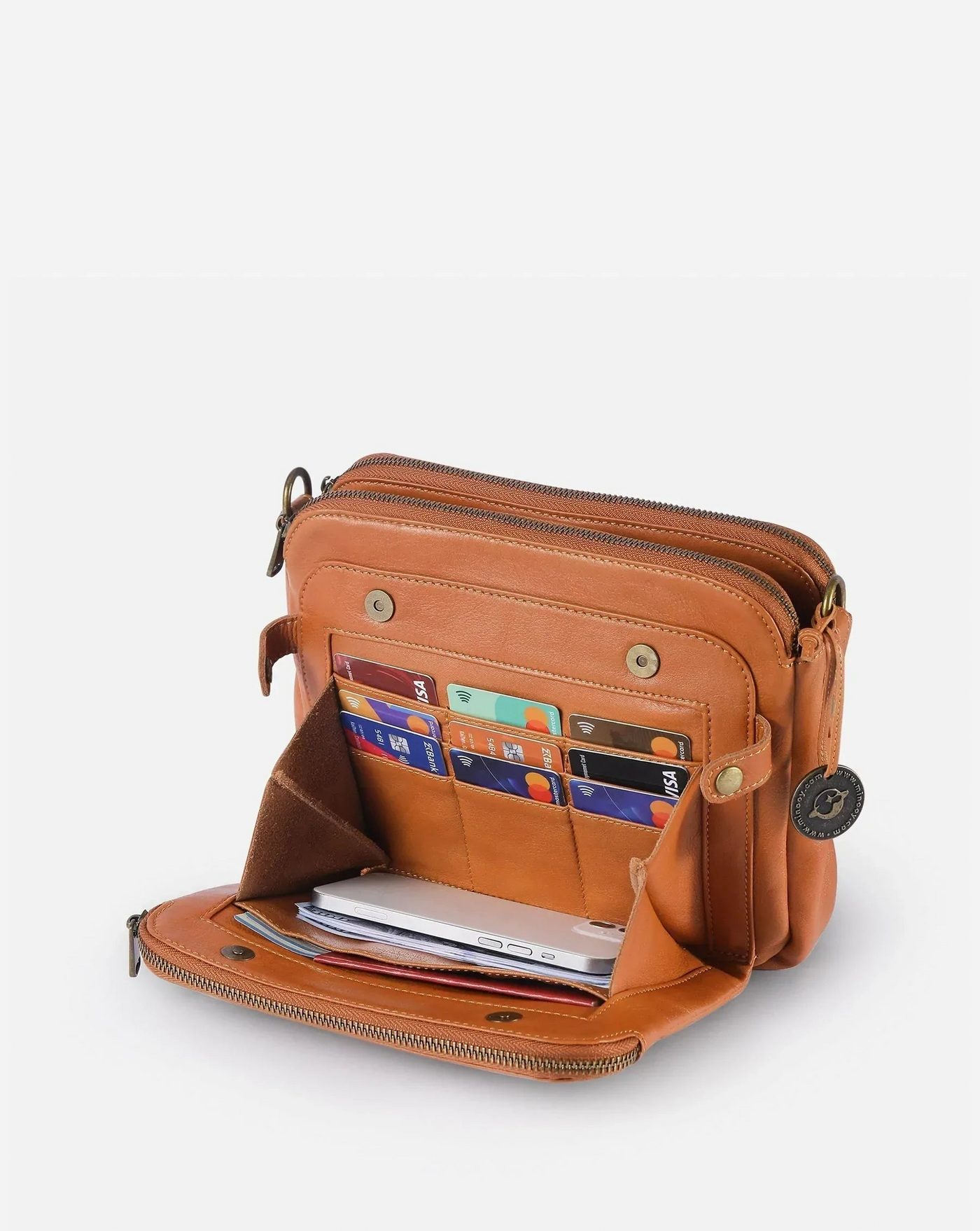 Leder Crossbody Tasche
